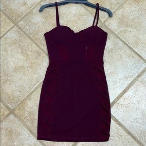 Adorable night out burgundy dress.